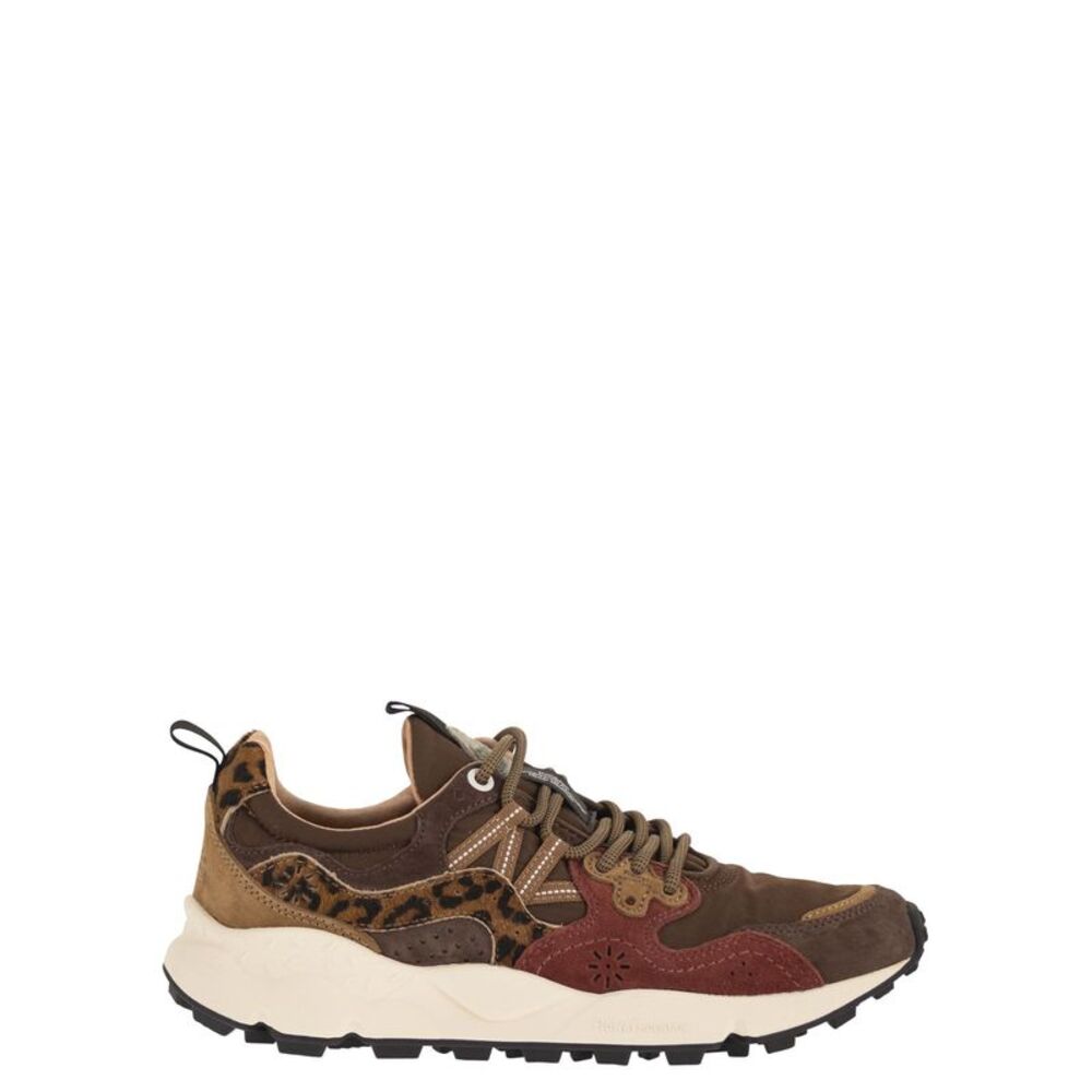 Flower Mountain Unisex Yamano 3 - Sneakers In Suede And Technical Fabric